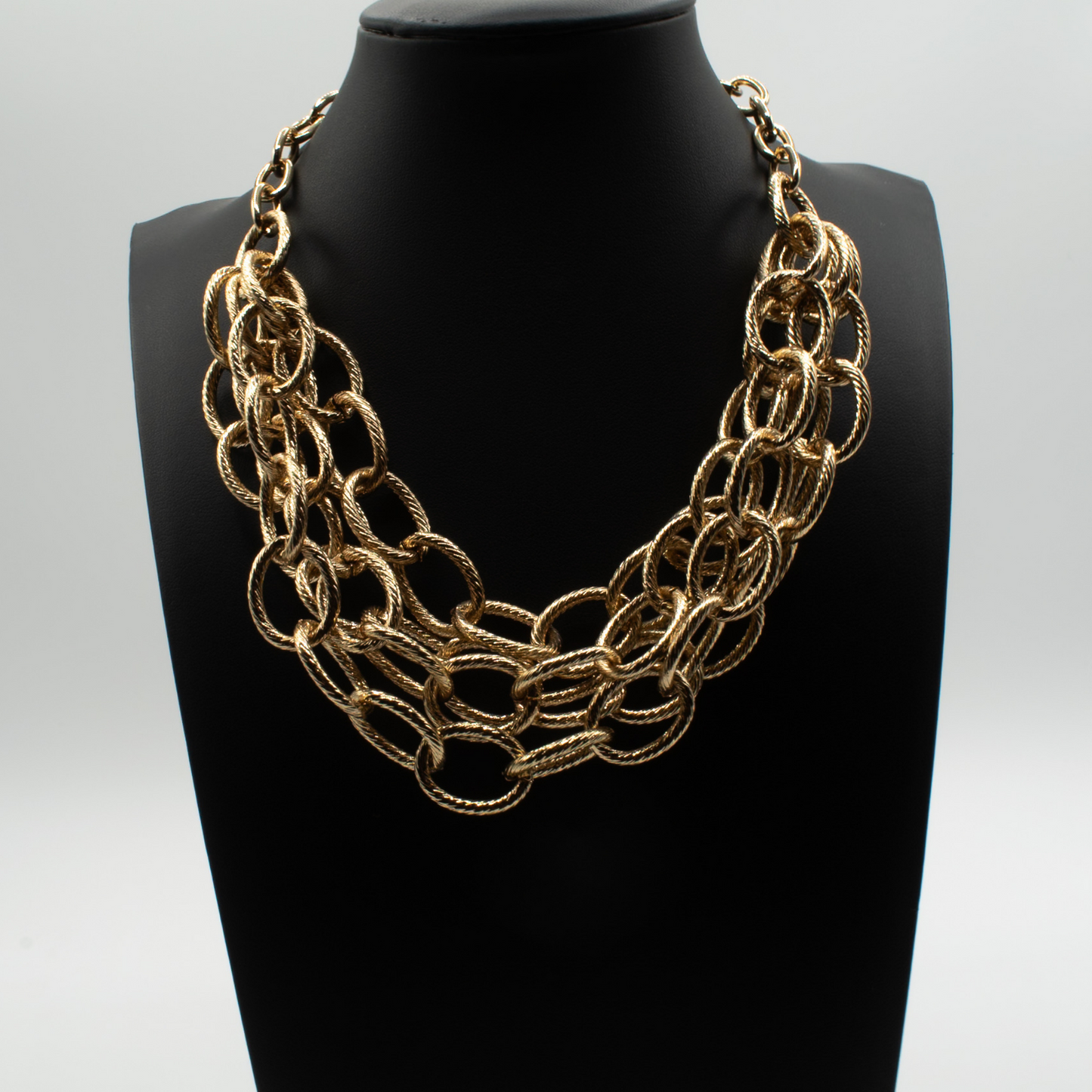 Golden Cascade Statement Necklace