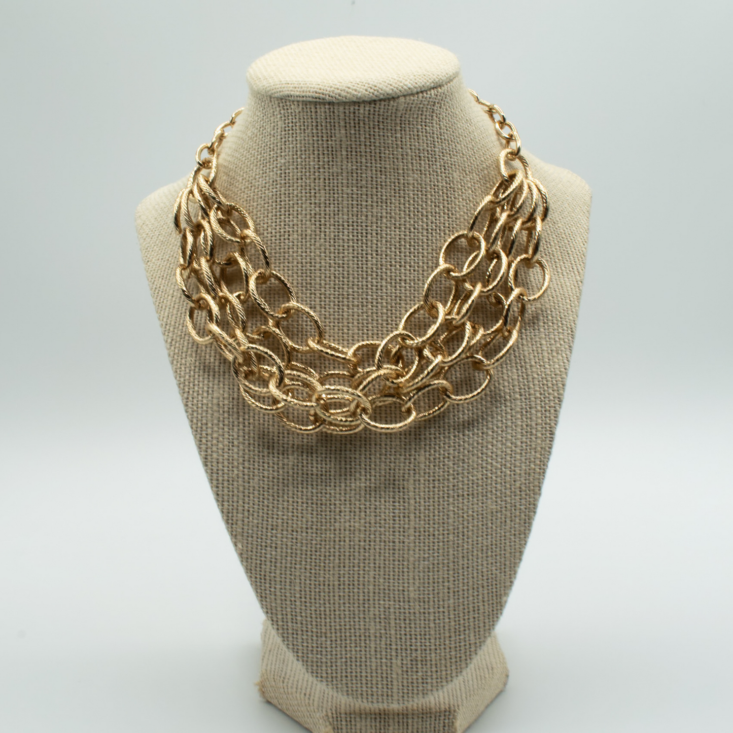 Golden Cascade Statement Necklace