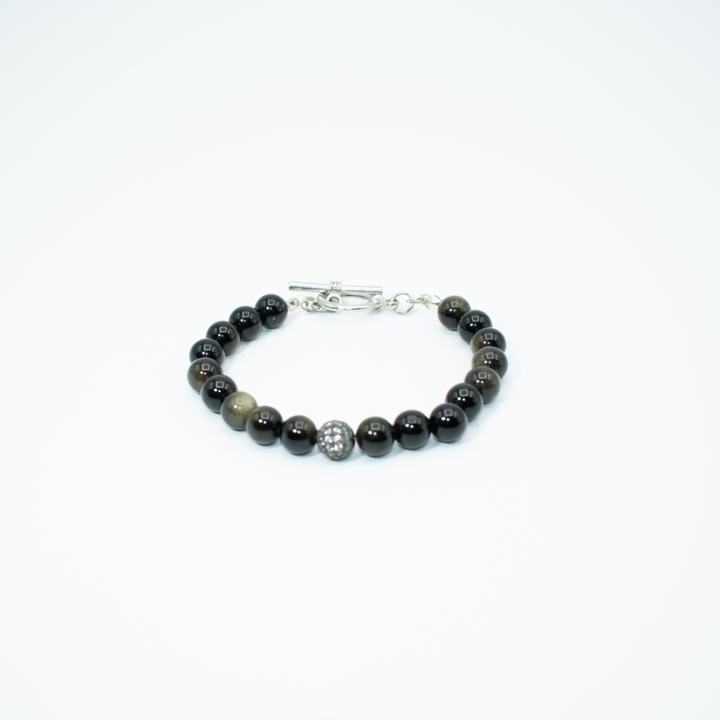 Golden Obsidian Toggle Clasp Bracelet