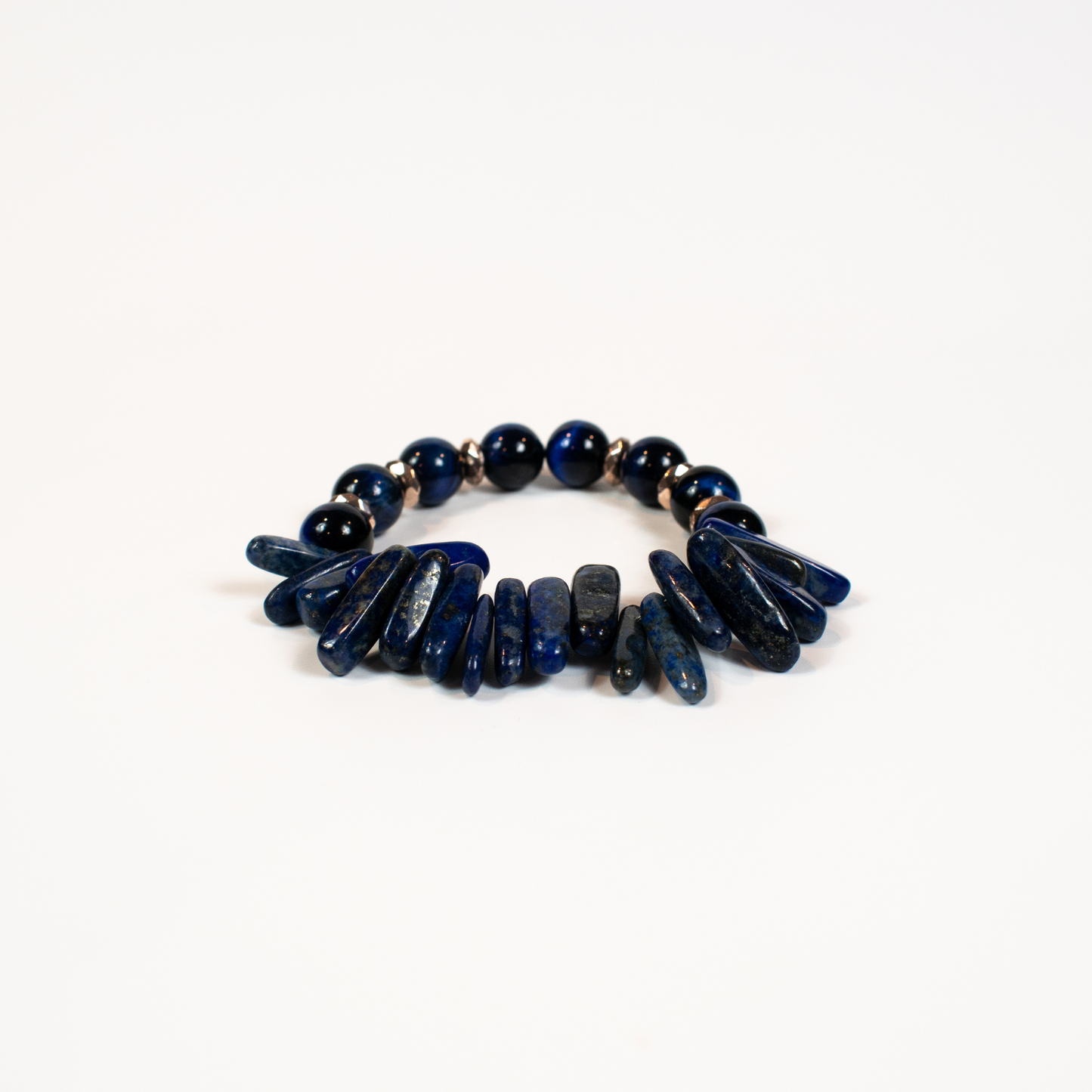 Blue Lapis Lazuli Beaded Stretch Bracelet