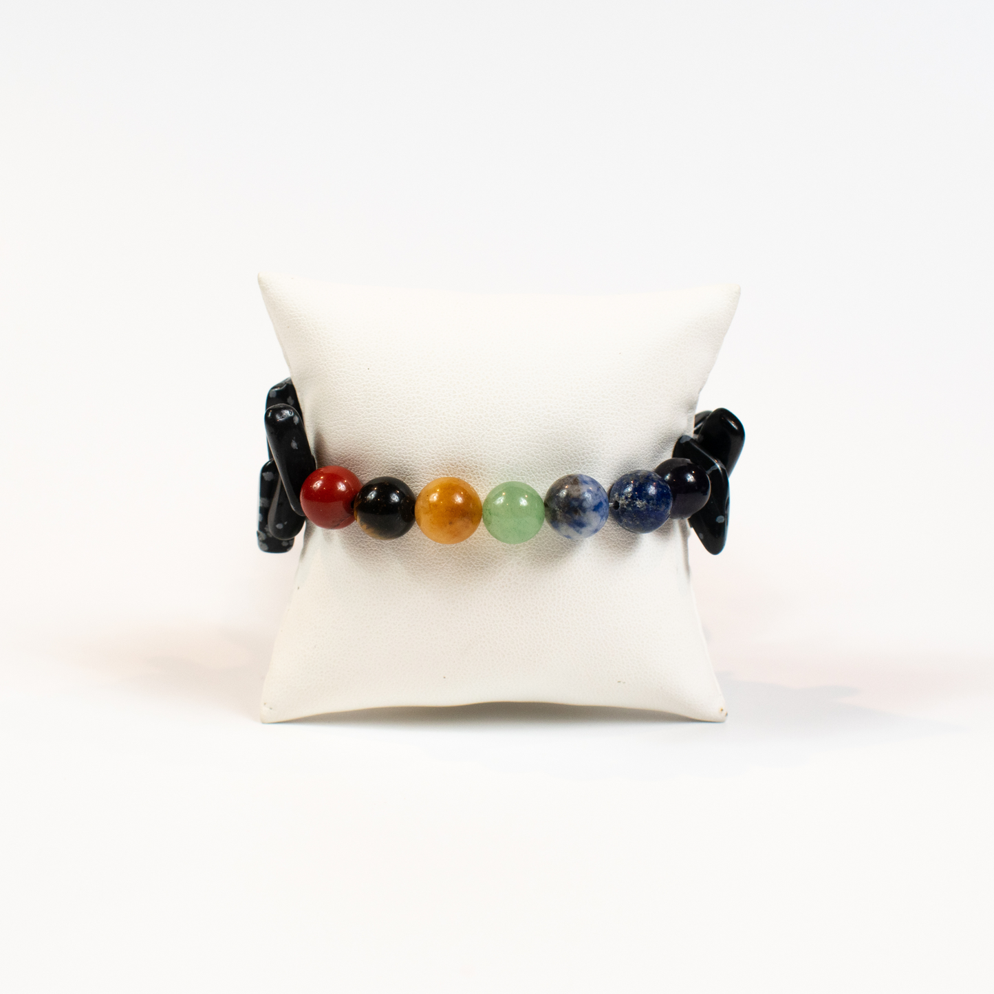 Multicolor Stretch Beaded Chakra Bracelet