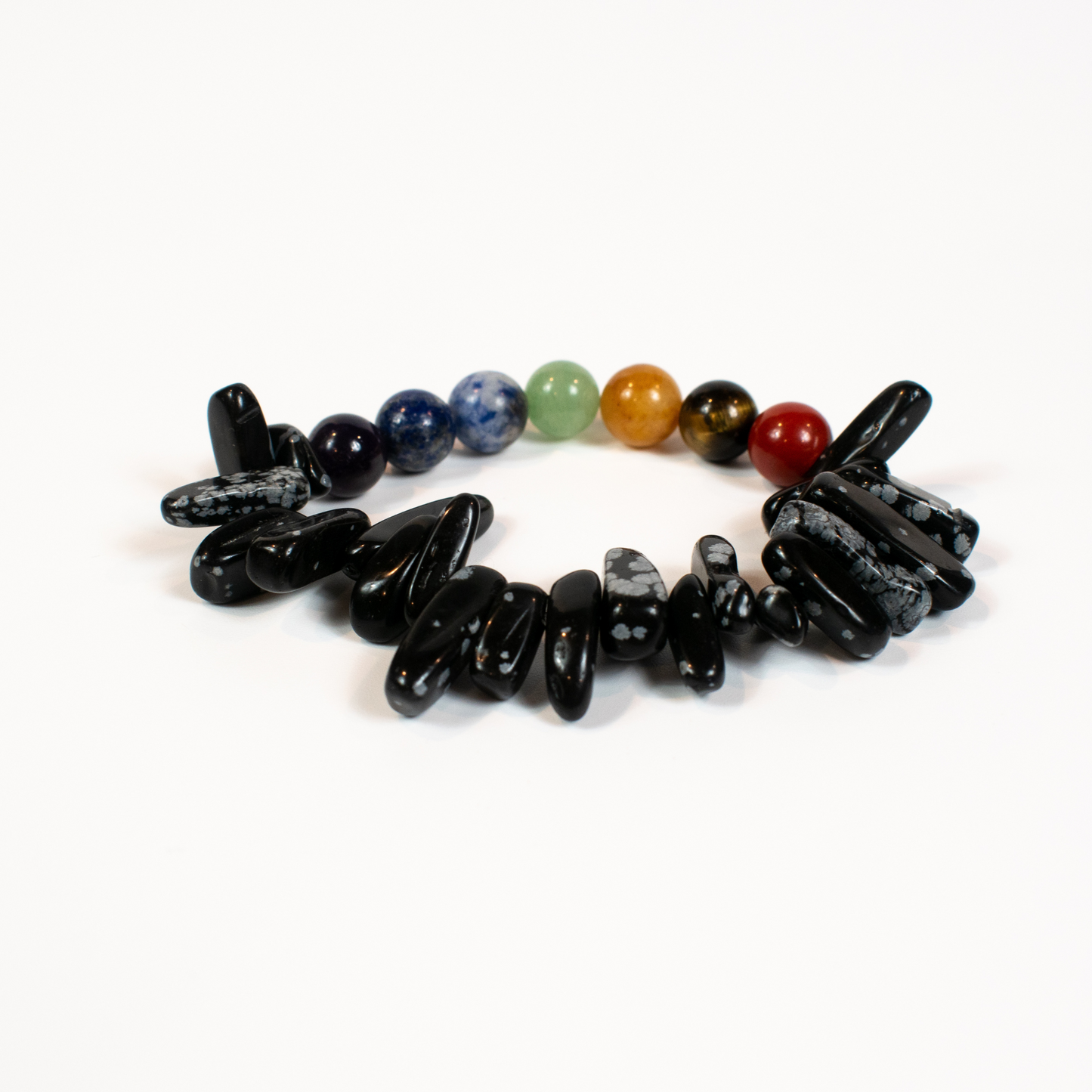 Multicolor Stretch Beaded Chakra Bracelet