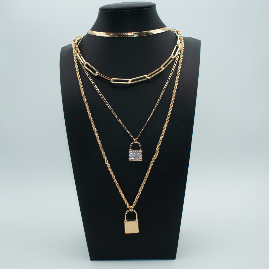 Locked In Layered Necklace